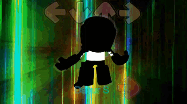a silhouette of a person dancing in front of a green background that says ' dance '