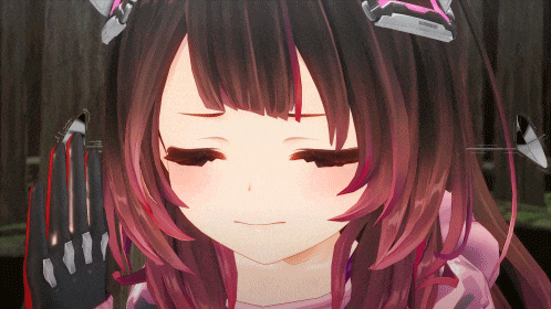 a close up of a girl 's face with her eyes closed and a fork in her hand
