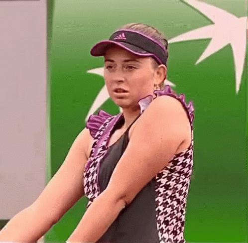 Jelena Ostapenko Shrug GIF - Jelena Ostapenko Shrug Tennis GIFs