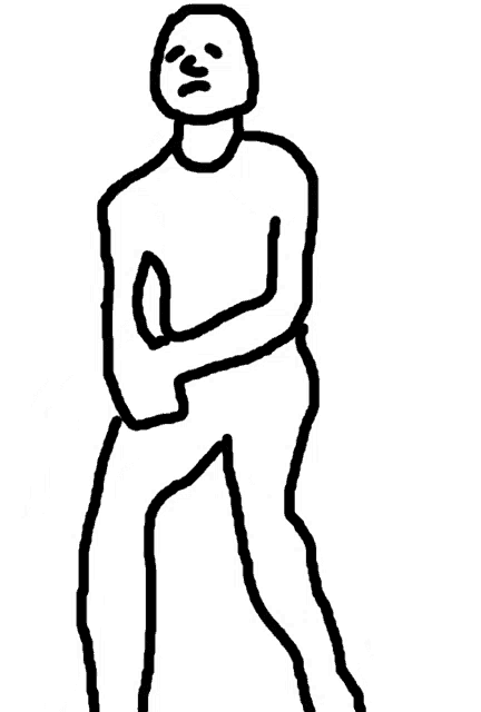 a black and white drawing of a man with a beard