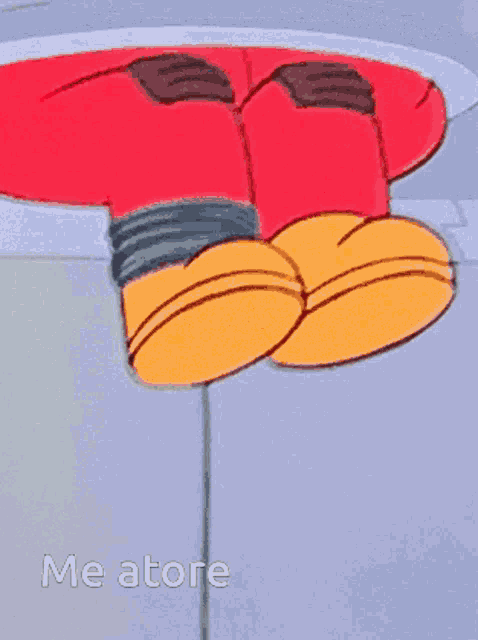 a picture of a cartoon character 's butt with the words meatore below it