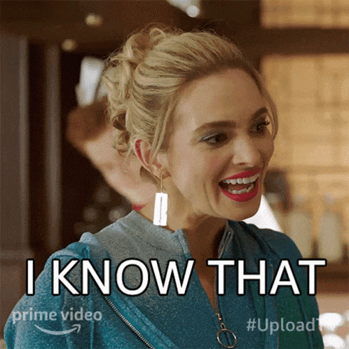 a woman says i know that in a prime video ad