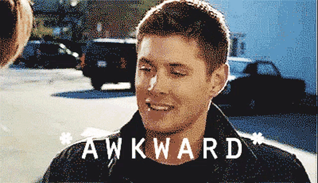 a pixelated image of a man with the word awkward written on it