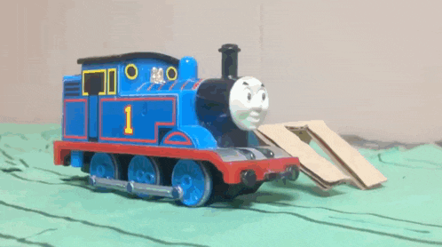 a toy train with the number 1 on the front of it