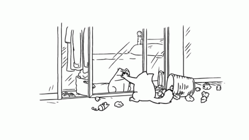 Oh...It'S Me. GIF - Simonscat Mirrormirror Cleaning GIFs