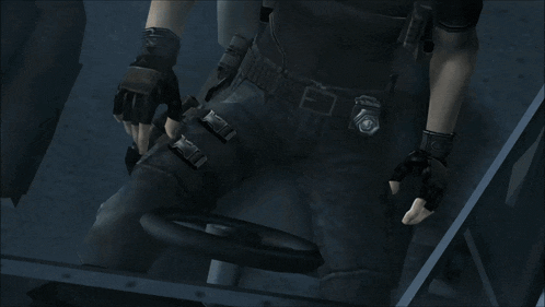 a man in a video game says men in a speech bubble