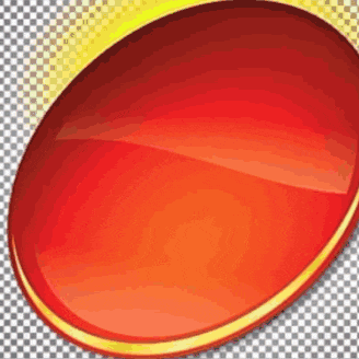 a red circle with a yellow border on a transparent background