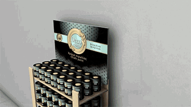 a display of chalk paint with the word decor on it