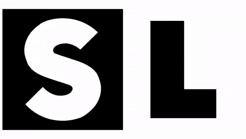 a black and white logo with the letter s on it