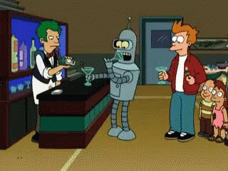 All You Can Drink GIF - Futurama Bender Fry GIFs
