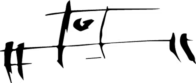a black and white drawing of a cross with a heart on it .