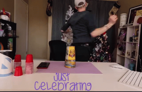 Celebrating Cup GIF - Celebrating Cup Stacking GIFs