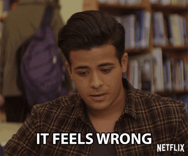 a man in a plaid shirt says it feels wrong on netflix