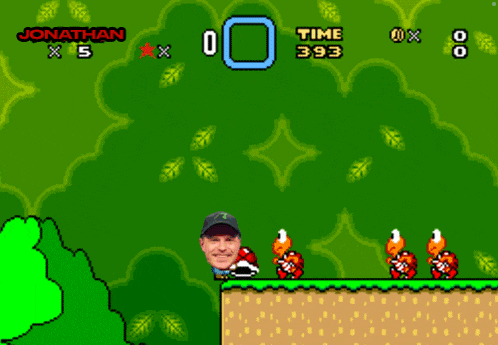 a video game with the name jonathan on the top left
