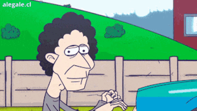 a cartoon of a man sitting in front of a fence with the website alegale.cl visible in the corner