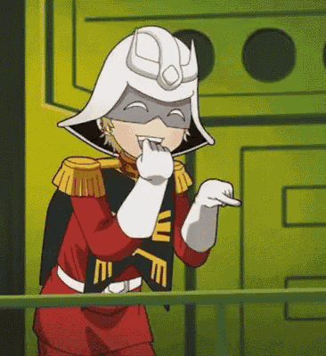 a cartoon character is wearing a helmet and gloves and giving a thumbs up .