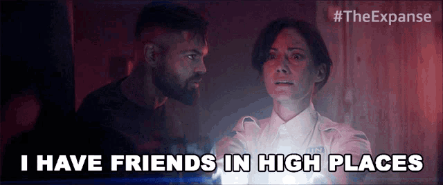 an ad for the expanse shows a man and a woman