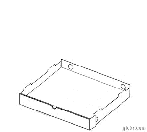 a black and white drawing of an empty pizza box