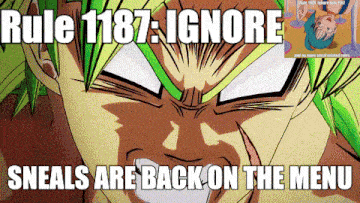 rule 1187 ignore sneals are back on the menu with a cartoon character