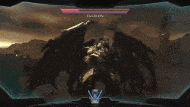 a video game screen shows a monster called the old one with a score of 1500