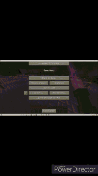 a screen shot of a minecraft game with a power director watermark