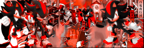 shadow the hedgehog and sonic the hedgehog are shown in a collage