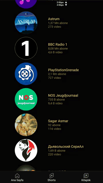 a screenshot of a phone screen shows various icons including astram and bbc radio 1