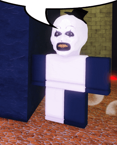 a cartoon character with a speech bubble behind it