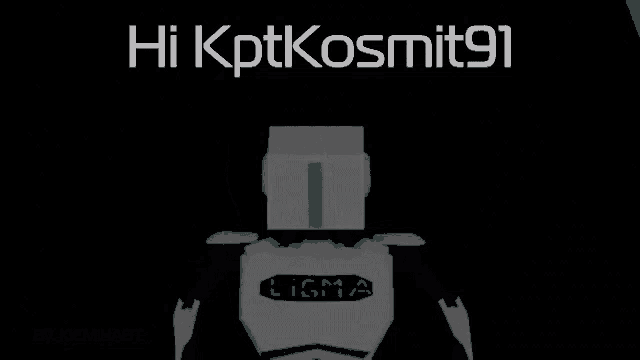 a robot with the name hi kptkosmit91 on the bottom