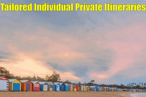 a poster for tailored individual private tineraries shows a cliff overlooking the ocean