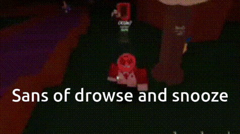 sans of drowse and snooze is written in white on a dark background