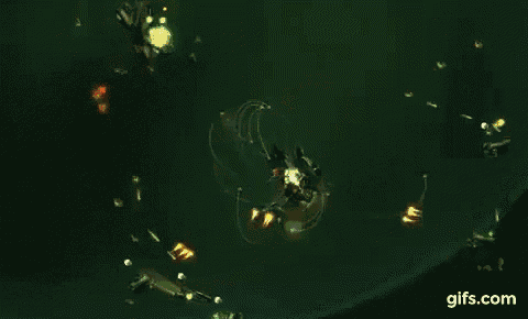 a gif of a star exploding in space with the website gifs.com in the corner