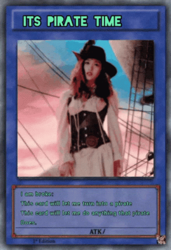Pirate Card GIF - Pirate Card Mina GIFs