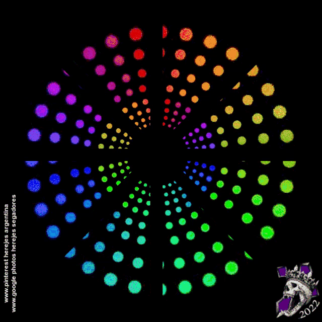 a rainbow colored circle with the year 2022 on the bottom