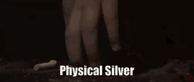 a boy is pointing a gun at a girl with the words " physical silver " behind them