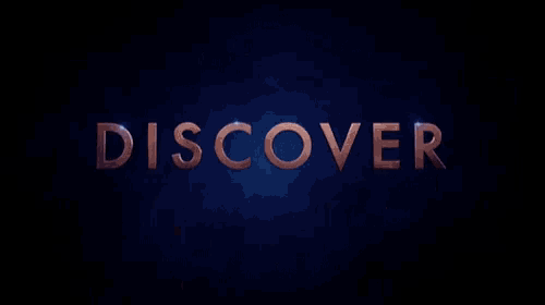 the word discover is on a dark background with a few people