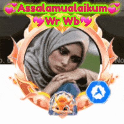 a picture of a woman in a hijab with the words assalamualaikum wpwb