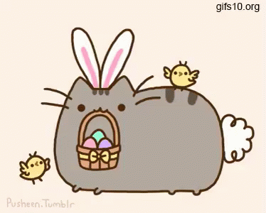 Easter, Pascoa GIF - Pusheen Cat Excited Easter GIFs