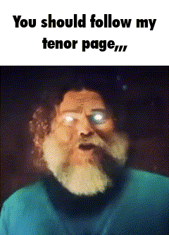 a pixelated image of a man with a beard says you should follow my tenor page ..