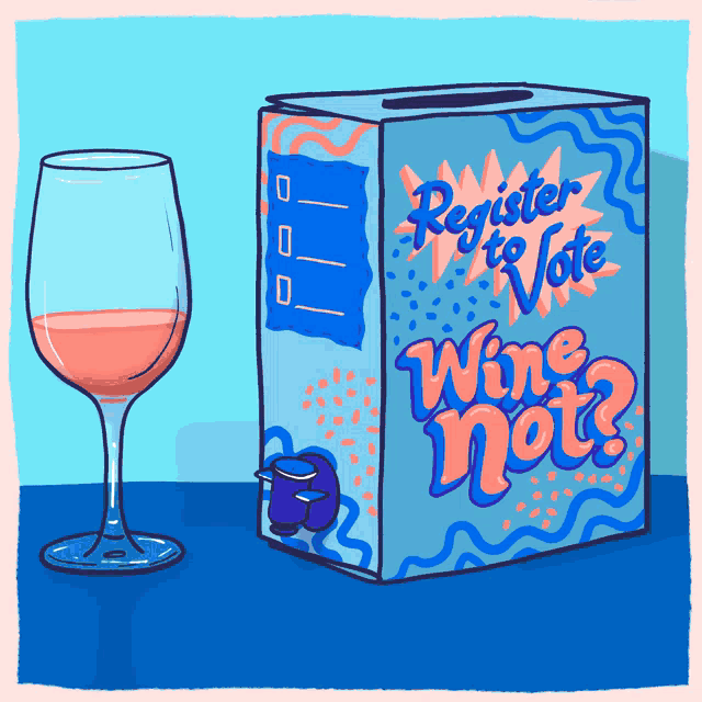 a box that says wine not next to a glass of wine