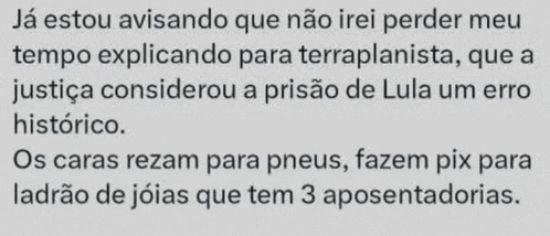 a text in a foreign language that says ja estou avisando que não irei perder meu tempo
