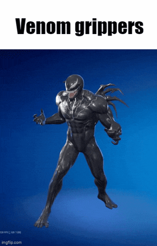 a picture of venom with the words venom grippers on the bottom