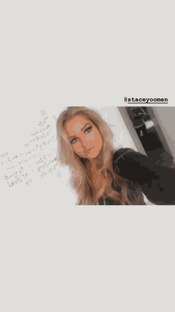 two blonde women are standing next to each other and taking a selfie