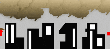 a cartoon drawing of a smoke filled sky with the letters lp18