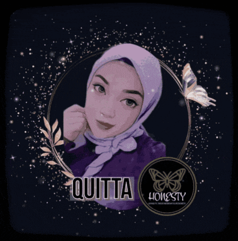 a picture of a woman in a hijab with the name quitta on it
