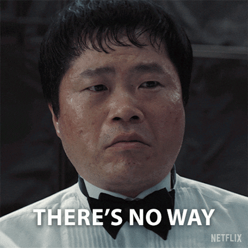 a man in a tuxedo says there 's no way on a netflix advertisement