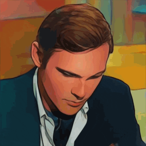 a painting of a man in a suit and tie