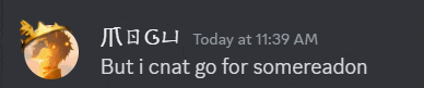 a screenshot of a message that says " but i chat go for somereadon "