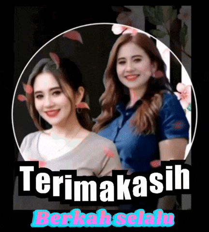 two women in a circle with the words terimakasih berkah selalu on the bottom