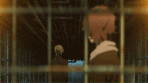 a man in a hoodie is behind bars and looking out